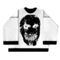 Black and white double-sided Ghost sweater