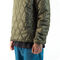 Green quilted hoodie