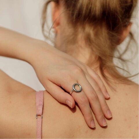 Кольцо Объемный круг