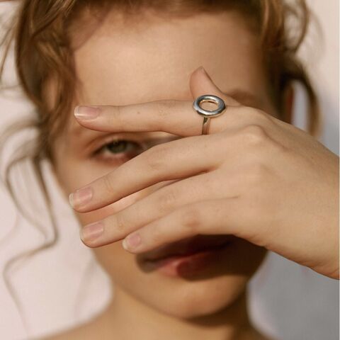 Кольцо Объемный круг