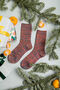 Помаранчеві теплі шкарпетки кольору меланж
