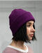 Violet winter hat