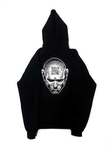 Черное худи QR Guy