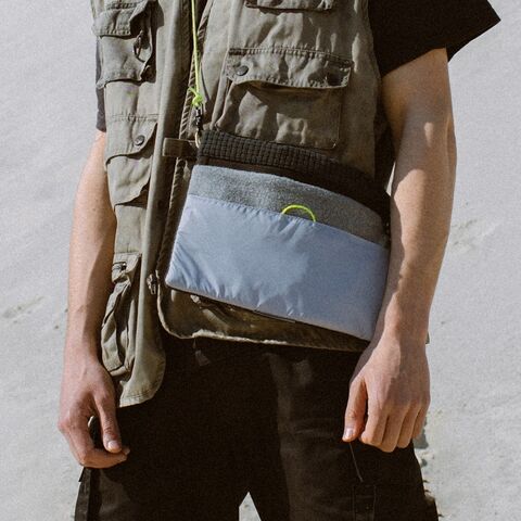 Gray fjord bag Polartec