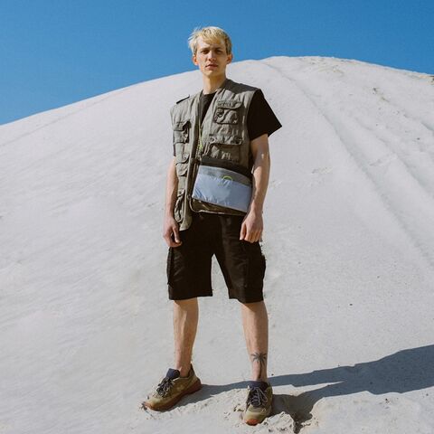 Gray fjord bag Polartec