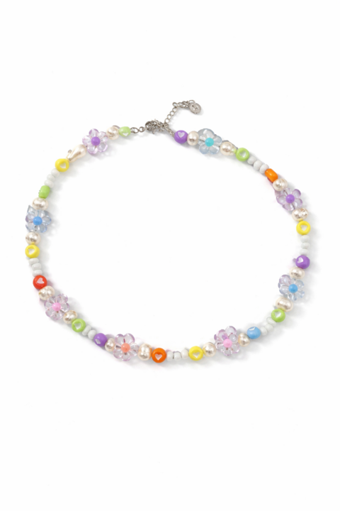 Necklace Acrylic color flowers