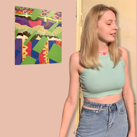 Оливковий кроп-топ