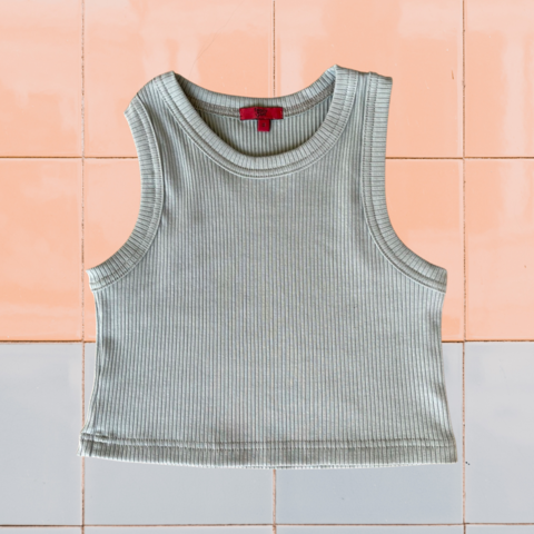 Оливковий кроп-топ