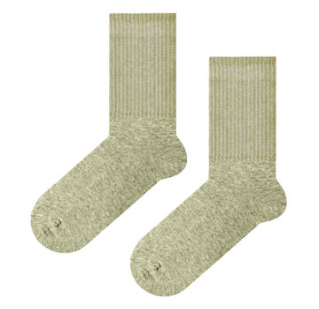 Шкарпетки кольору сірий меланж з резинкою