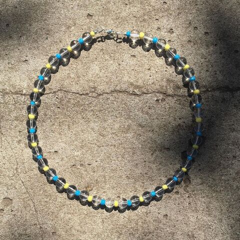 Намисто "Forever Ukraine" зі скляними бусинами