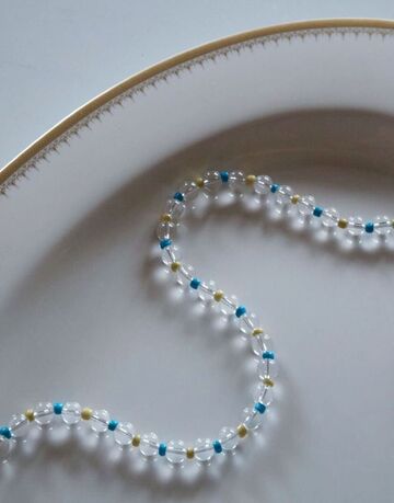 Necklace"Forever Ukraine" glass bead