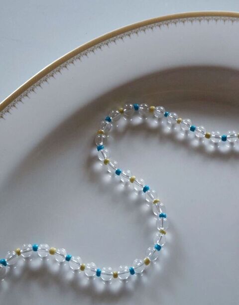 Намисто "Forever Ukraine" зі скляними бусинами