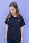 Women's black t-shirt with duck embroidery
