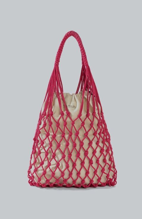 Авоська Woven Bag малинова