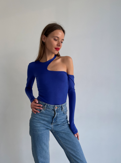 Синее боди Модель B