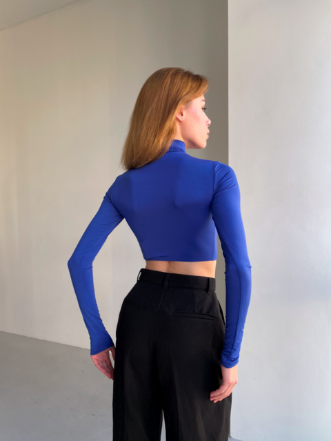 Синій кроп-топ Модель D