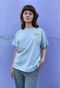 Women's gray t-shirt with duck embroidery