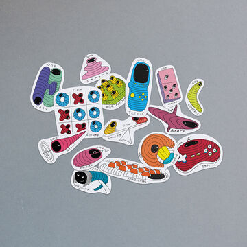 Set of stickers Having fun