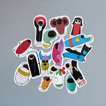 Set of stickers Heroes