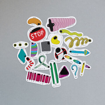 Set of stickers Signs