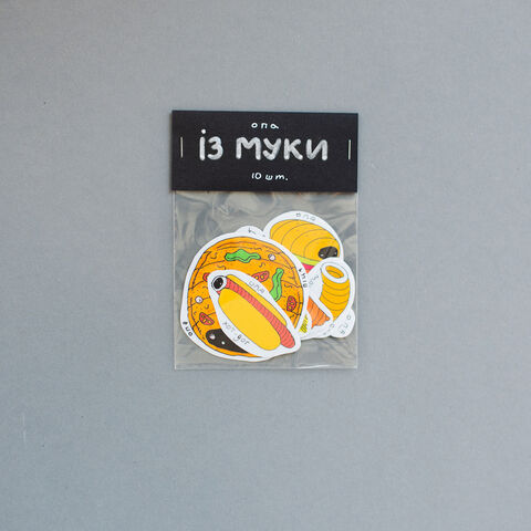 Set of stickers From flour