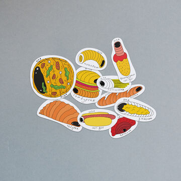Set of stickers From flour