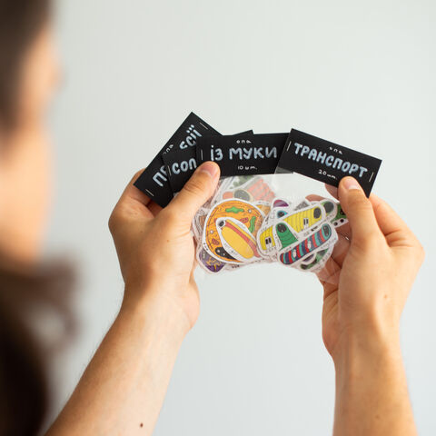 Set of stickers From flour