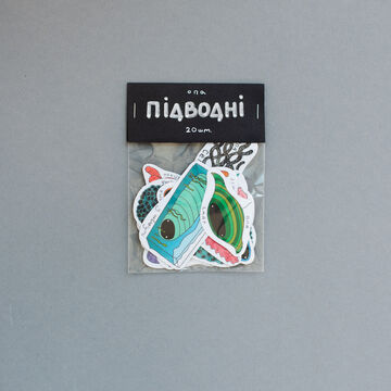 Set of stickers Underwater