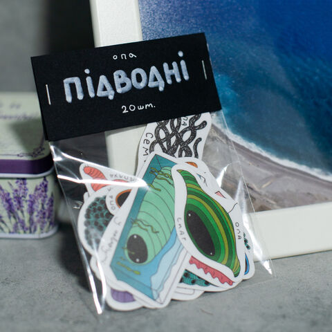 Set of stickers Underwater