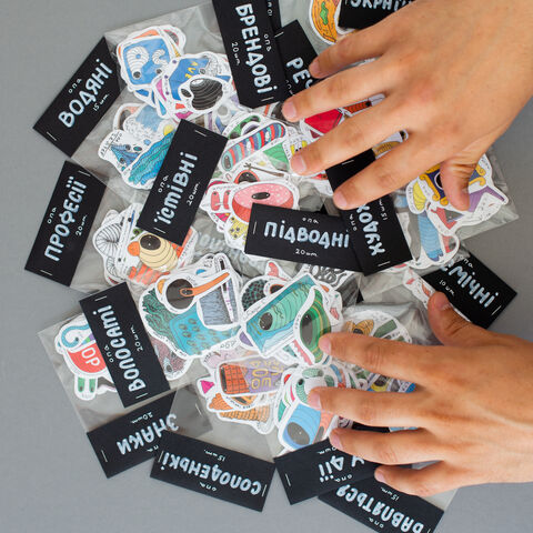 Set of stickers Underwater