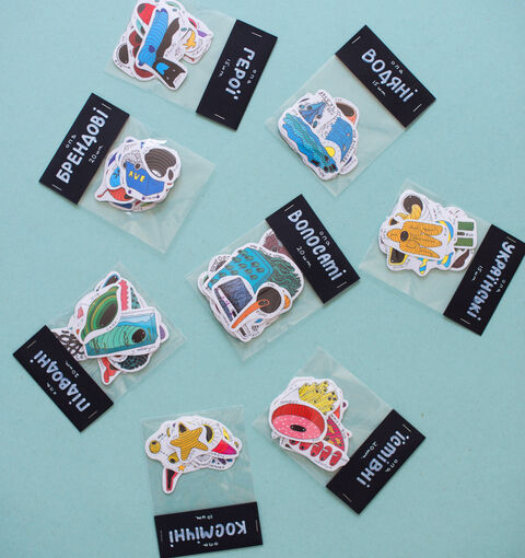 Set of stickers Underwater
