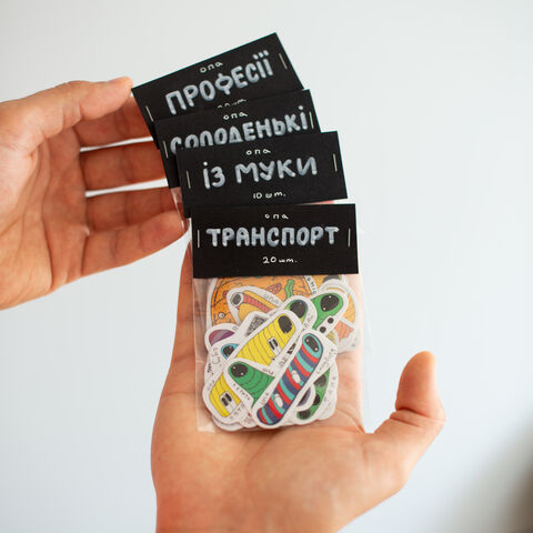 Set of stickers Transport