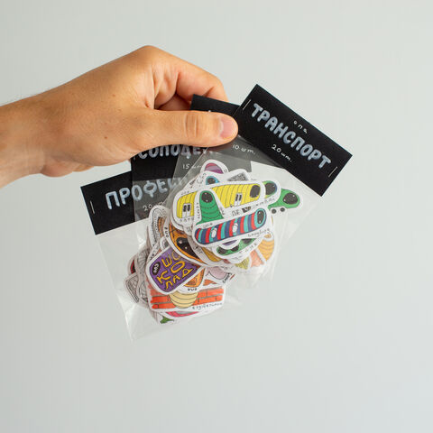 Set of stickers Transport
