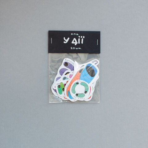 Sticker set In action