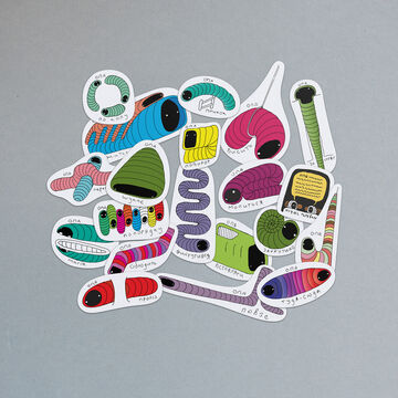 Sticker set In action