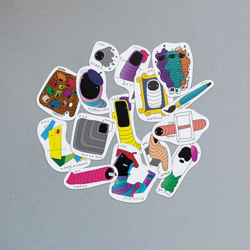 Set of stickers Artistic