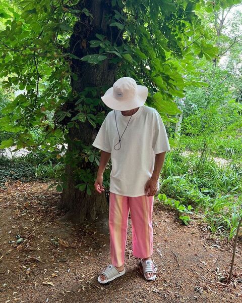 White panama hat Camp