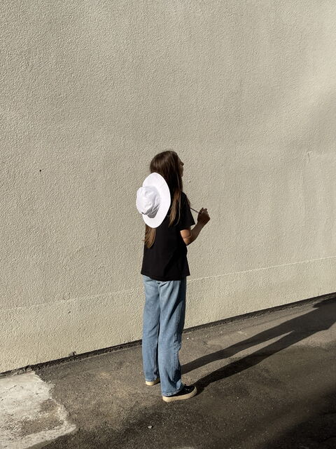 White panama hat Camp