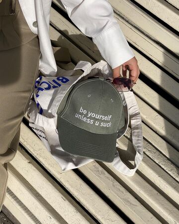 Khaki cap Be Yourself Unless u Suck