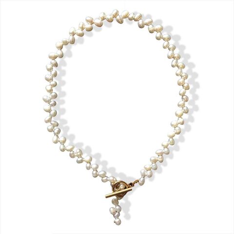 Намисто з перлин з позолоченою застібкою