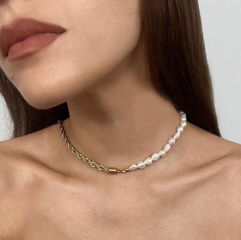 Намисто з перлин з ланцюжком