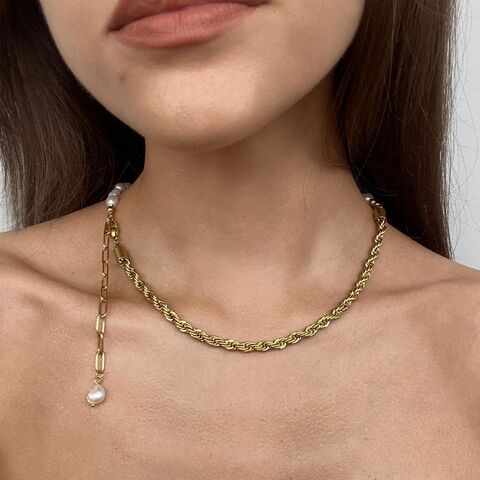 Намисто з перлин з ланцюжком