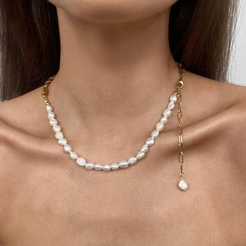 Намисто з перлин з ланцюжком