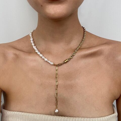 Намисто з перлин з ланцюжком