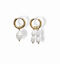 Asymmetric earrings with pearls NS22