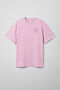 Светло-розовая оверсайз футболка ARSC с сиреневым лого