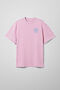 Светло-розовая оверсайз футболка ARSC с голубым лого