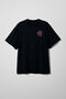 Black oversized t-shirt ARSC with pink logo