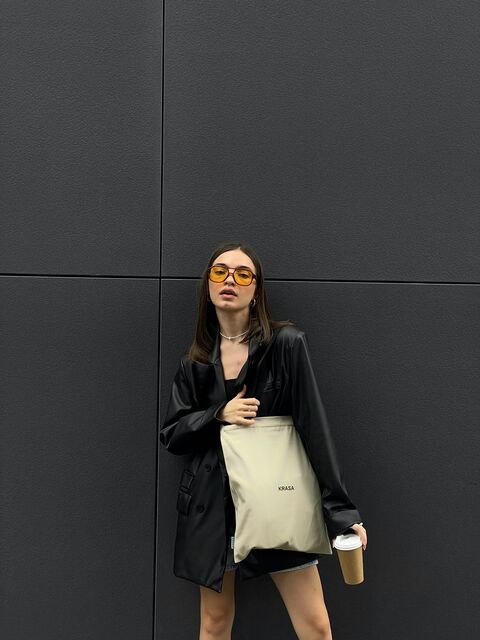 Бежевий шопер Krasa