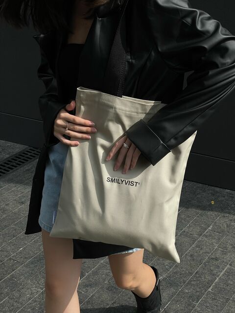 Бежевий шопер Smilyvist'